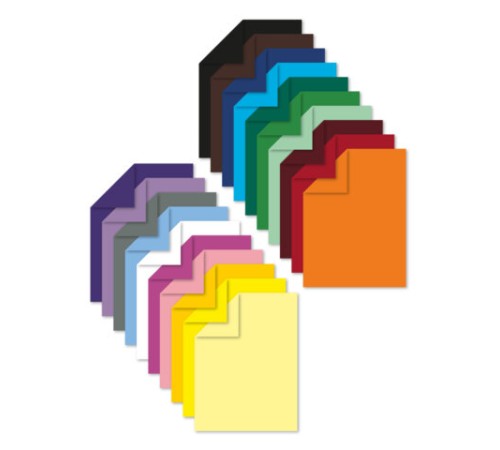 Картон цветной А4 ТОНИРОВАННЫЙ В МАССЕ, 40 листов, 20 цветов, склейка, 180 г/м2, BRAUBERG, 116341