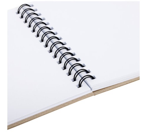 Скетчбук, белая бумага, 160 г/м2, плотная, 15х21 см, 60 л., гребень, твердая обложка, КРАФТ, BRAUBERG ART CLASSIC, 116365