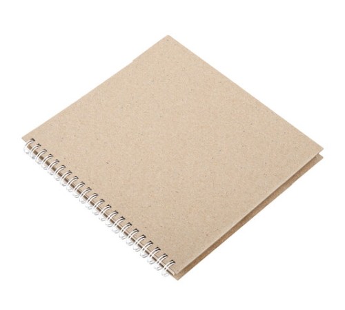 Скетчбук, белая бумага, 160 г/м2, плотная, 19х19 см, 60 л., гребень, твердая обложка, КРАФТ, BRAUBERG ART CLASSIC, 116366