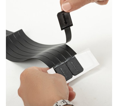 Закладки для книг САМОКЛЕЯЩИЕСЯ, КОМПЛЕКТ 6 шт., черный, ДПС, 2921-107