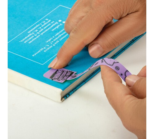 Закладки для книг с принтом САМОКЛЕЯЩИЕСЯ, КОМПЛЕКТ 6 шт., Чудики/лаванда, ДПС, 2921-131.Р4/6