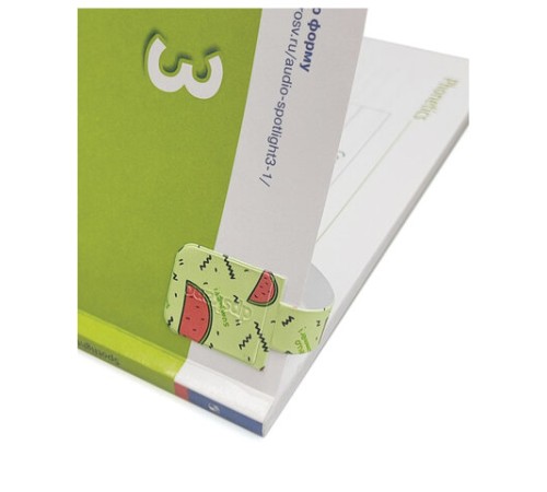 Закладки для книг с принтами САМОКЛЕЯЩИЕСЯ, КОМПЛЕКТ 6 шт., рисунки ассорти, 2921.АС/6