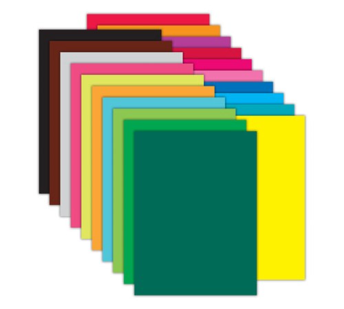 Цветная бумага А4 мелованная, 100 листов, 20 цветов, в коробе, BRAUBERG, 200х290 мм, 