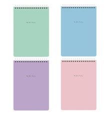 Блокнот А5 146х206 мм, 60 л., гребень, картон, жесткая подложка, клетка, BRAUBERG 