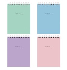 Блокнот МАЛЫЙ ФОРМАТ А6 108х145 мм, 40 л., гребень, картон, клетка, BRAUBERG 