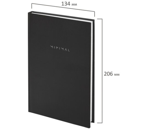 Блокнот А5 134х206 мм, 80 л., твёрдый, клетка, BRAUBERG 