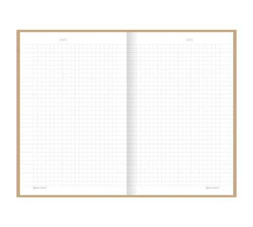 Блокнот А5 134х206 мм, 80 л., твёрдый, клетка, BRAUBERG 