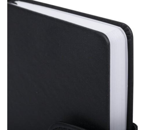 Скетчбук, белая бумага 140 г/м2 90х140 мм, 80 л., КОЖЗАМ, застежка, BRAUBERG ART CLASSIC, черный, 116459