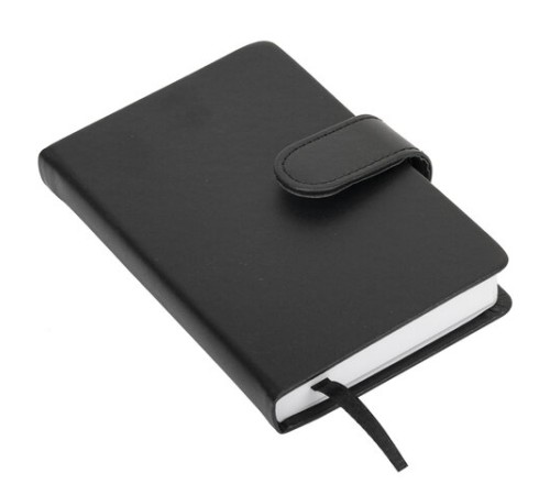 Скетчбук, белая бумага 140 г/м2 90х140 мм, 80 л., КОЖЗАМ, застежка, BRAUBERG ART CLASSIC, черный, 116459