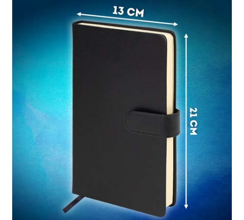 Скетчбук, слоновая кость 140 г/м2 130х210 мм, 80 л., КОЖЗАМ, застежка, BRAUBERG ART CLASSIC, черный, 116460