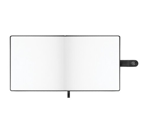 Скетчбук, белая бумага 140 г/м2 200х200 мм, 80 л., КОЖЗАМ, застежка, BRAUBERG ART CLASSIC, черный, 116463