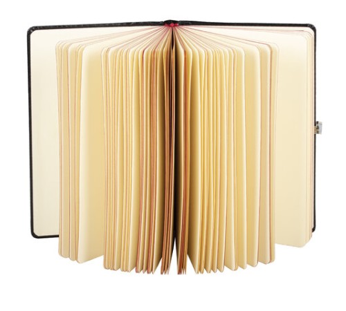 Скетчбук, слоновая кость 140 г/м2 130х210 мм, 80 л., КОЖЗАМ, застежка металл, BRAUBERG ART CLASSIC, 