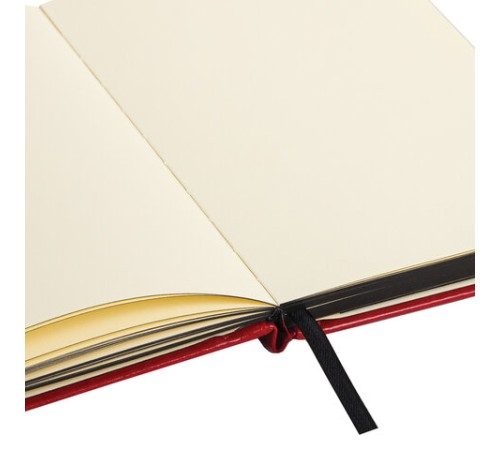 Скетчбук, слоновая кость 140 г/м2 130х210 мм, 80 л., КОЖЗАМ, застежка металл, BRAUBERG ART CLASSIC, 