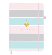 Скетчбук, слоновая кость 140 г/м2, 130х210 мм, 80 л., софт-тач, резинка, BRAUBERG ART CLASSIC, 