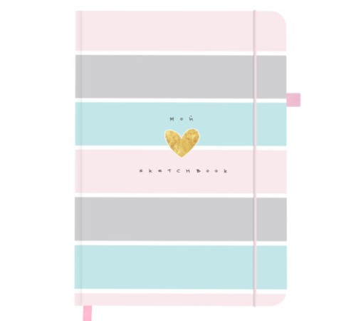 Скетчбук, слоновая кость 140 г/м2, 130х210 мм, 80 л., софт-тач, резинка, BRAUBERG ART CLASSIC, 