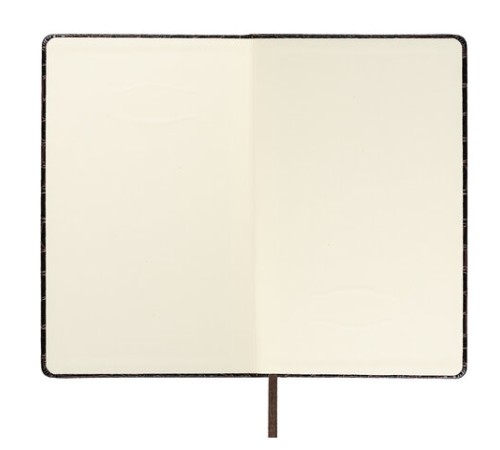 Скетчбук, слоновая кость 140 г/м2, 130х210 мм, 80 л., КОЖЗАМ, резинка, BRAUBERG ART CLASSIC, CROCO, коричневый, 116471