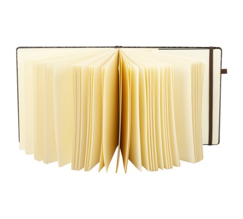 Скетчбук, слоновая кость 140 г/м2, 200х200 мм, 80 л., КОЖЗАМ, резинка, BRAUBERG ART CLASSIC, CROCO, коричневый, 116473