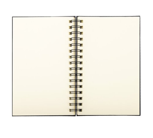 Скетчбук, слоновая кость 140 г/м2 130х210 мм, 80 л., КОЖЗАМ, гребень, BRAUBERG ART CLASSIC, черный, 116475