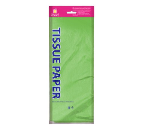 Цветная бумага ТИШЬЮ 17 г/м2, 50х66 см, 10 листов, салатовый цвет, ЗОЛОТАЯ СКАЗКА, 116482