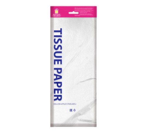 Цветная бумага ТИШЬЮ 17 г/м2, 50х66 см, 10 листов, цвет белый, ЗОЛОТАЯ СКАЗКА, 116483