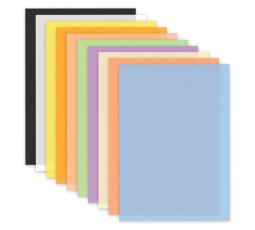 Цветная бумага ТИШЬЮ 17 г/м2, А4 (210х297 мм), 20 листов, 10 цветов пастель, в папке, BRAUBERG, 116497