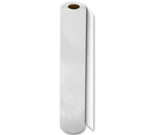 Цветная бумага ТИШЬЮ 17 г/м2, 50 см х 60 м, в рулоне со втулкой, белая, ЗОЛОТАЯ СКАЗКА, 116502
