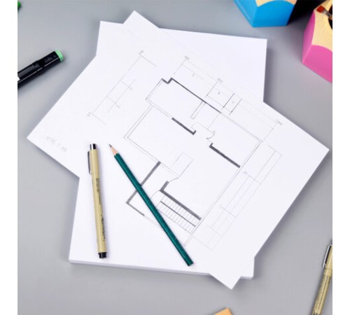 Папка для черчения БОЛЬШАЯ А2, 420х594 мм, 24 л., 200 г/м2, без рамки, ватман ГОЗНАК КБФ, BRAUBERG, 116572