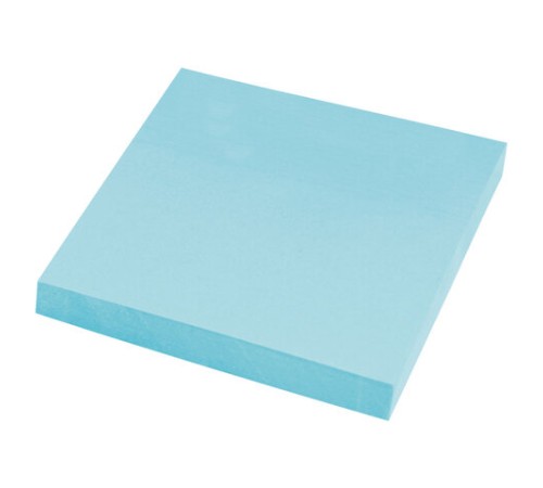 Блок самоклеящийся (стикеры) STAFF STANDARD, ПАСТЕЛЬНЫЙ 76х76 мм, голубой, 100 листов, 116574