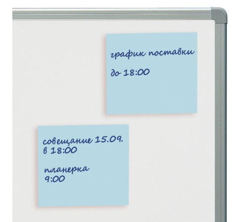 Блок самоклеящийся (стикеры) STAFF STANDARD, ПАСТЕЛЬНЫЙ 76х76 мм, голубой, 100 листов, 116574