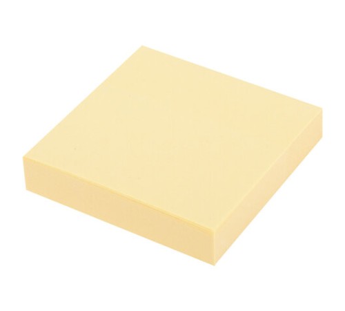 Блок самоклеящийся (стикеры) STAFF STANDARD, ПАСТЕЛЬНЫЙ 51х51 мм, желтый, 100 листов, 116577