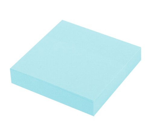Блок самоклеящийся (стикеры) STAFF STANDARD, ПАСТЕЛЬНЫЙ 51х51 мм, голубой, 100 листов, 116578