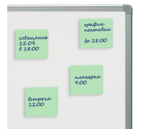 Блок самоклеящийся (стикеры) STAFF STANDARD, ПАСТЕЛЬНЫЙ 51х51 мм, зеленый, 100 листов, 116579