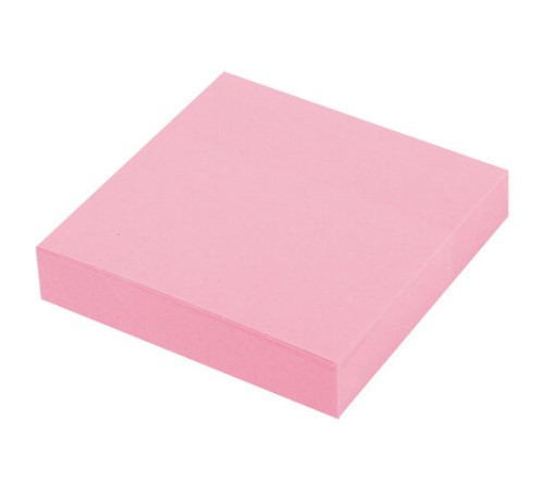 Блок самоклеящийся (стикеры) STAFF STANDARD, ПАСТЕЛЬНЫЙ 51х51 мм, розовый, 100 листов, 116580