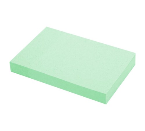 Блок самоклеящийся (стикеры) STAFF STANDARD, ПАСТЕЛЬНЫЙ 76х51 мм, зеленый, 100 листов, 116583