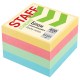 Блок самоклеящийся (стикеры) STAFF STANDARD, ПАСТЕЛЬНЫЙ 51х51 мм, 4 цвета, 400 листов, 116585