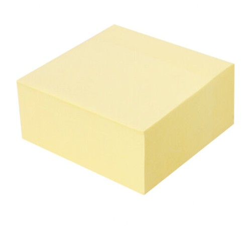 Блок самоклеящийся (стикеры) STAFF STANDARD, ПАСТЕЛЬНЫЙ 76х76 мм, желтый, 400 листов, 116586