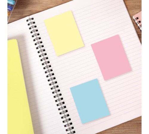 Блоки самоклеящиеся (стикеры) STAFF STANDARD, 38х51 мм, 3 цвета, 100 листов, НАБОР 12 штук, 116587