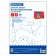 Цветная бумага А4 2-сторонняя офсетная, 8 листов, 8 цветов, на скобе, BRAUBERG, 200х283 мм, 