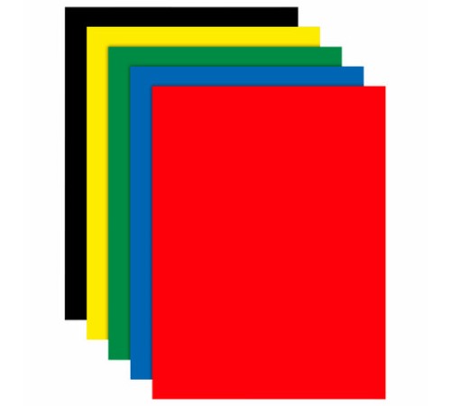 Картон цветной А4 МЕЛОВАННЫЙ, 5 листов, 5 цветов, BRAUBERG, 200х290 мм, 116628