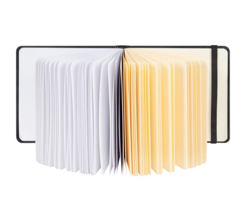 Скетчбук, слоновая кость+белая 140 г/м2, 120х120 мм, 80 л., КОЖЗАМ, резинка, BRAUBERG ART CLASSIC, черный, 116872