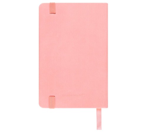 Скетчбук, слоновая кость 140 г/м2 90х140 мм, 80 л., КОЖЗАМ, резинка, BRAUBERG ART CLASSIC, пастель розовый, 116874