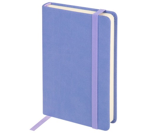 Скетчбук, слоновая кость 140 г/м2 90х140 мм, 80 л., КОЖЗАМ, резинка, BRAUBERG ART CLASSIC, пастель сиреневый, 116875