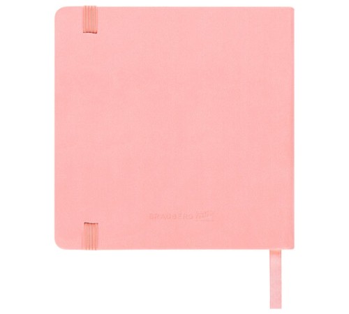 Скетчбук, слоновая кость 140 г/м2 120х120 мм, 80 л., КОЖЗАМ, резинка, BRAUBERG ART CLASSIC, пастель розовый, 116876