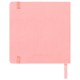 Скетчбук, слоновая кость 140 г/м2 120х120 мм, 80 л., КОЖЗАМ, резинка, BRAUBERG ART CLASSIC, пастель розовый, 116876