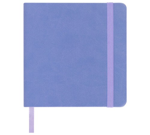 Скетчбук, слоновая кость 140 г/м2 120х120 мм, 80 л., КОЖЗАМ, резинка, BRAUBERG ART CLASSIC, пастель сиреневый, 116877