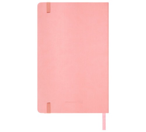 Скетчбук, слоновая кость 140 г/м2 130х210 мм, 80 л., КОЖЗАМ, резинка, BRAUBERG ART CLASSIC, пастель розовый, 116878