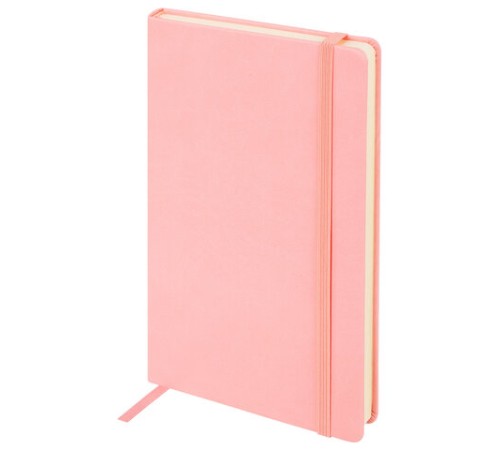 Скетчбук, слоновая кость 140 г/м2 130х210 мм, 80 л., КОЖЗАМ, резинка, BRAUBERG ART CLASSIC, пастель розовый, 116878