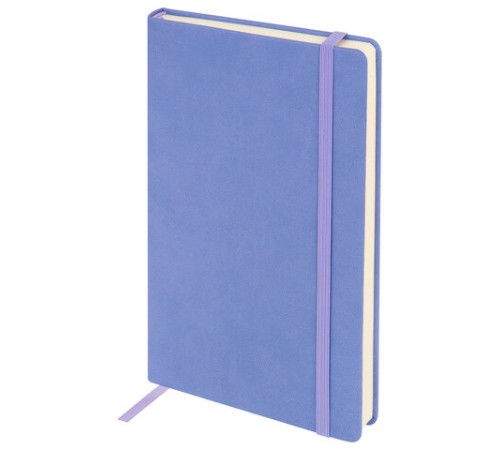 Скетчбук, слоновая кость 140 г/м2 130х210 мм, 80 л., КОЖЗАМ, резинка, BRAUBERG ART CLASSIC, пастель сиреневый, 116879