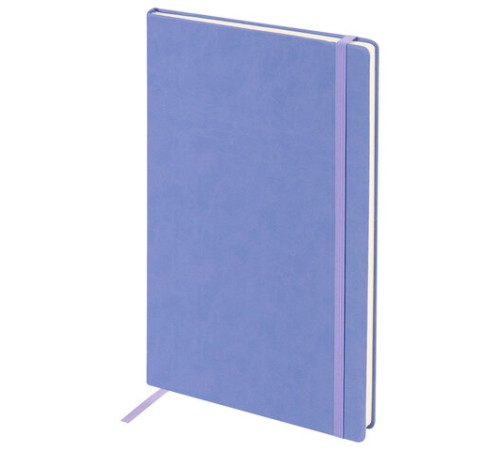 Скетчбук, слоновая кость 140 г/м2 210х297 мм, 80 л., КОЖЗАМ, резинка, BRAUBERG ART CLASSIC, пастель сиреневый, 116883