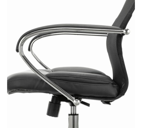 Кресло офисное BRABIX PREMIUM "Stalker EX-608 CH", хром, ткань-сетка/кожзам, черное, 532091 Кресло офисное BRABIX PREMIUM "Stalker EX-608 CH", хром, ткань-сетка/кожзам, черное, 532091